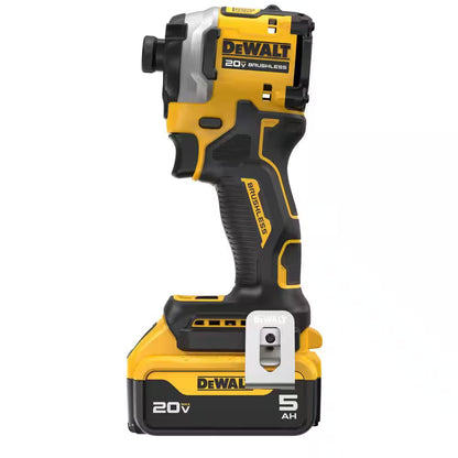 ATOMIC 20V MAX Lithium-Ion Cordless 1/4 In. Brushless Impact Driver Kit, 5 Ah Battery, Charger, and Bag