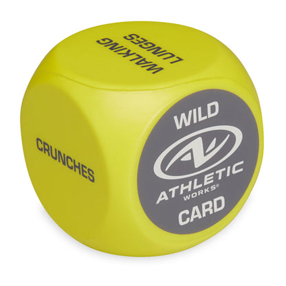 Exercise Workout Dice, 6-Sided, Foam, 2 Count, Yellow, Adult, 2 Count, Ages 18+